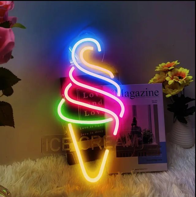 Lampada neon led "ICE CREAM" multicolor