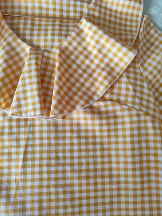 Blusa Vichy amarilla y blanca