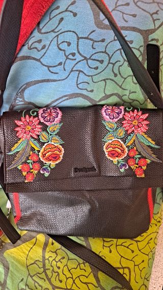 Bolso Desigual negro - Flores