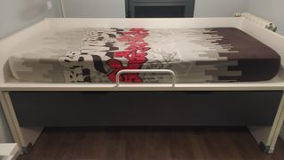 Cama nido madera maciza gris-blanca