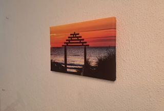 Cuadro atardecer playa - pérgola
