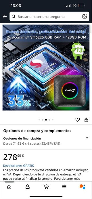 carplay CarlinKit Android 13 TV Box 8+128GB