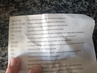 Cortador de patatas acero inoxidable, sin usar.