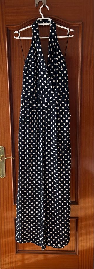 Mono largo de lunares cuello halter talla S