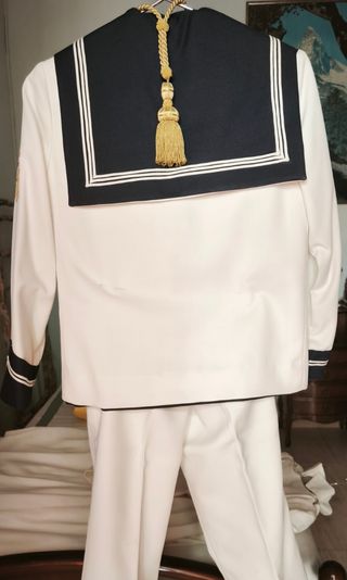 Traje comunión niño marinero blanco/azul