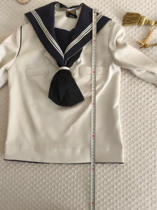 Traje comunión niño marinero blanco/azul