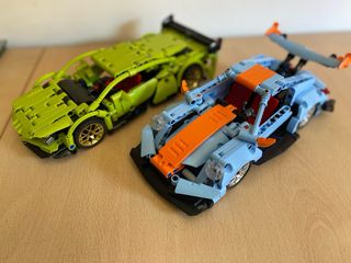 2 Coches de bloques de construccion 1/18