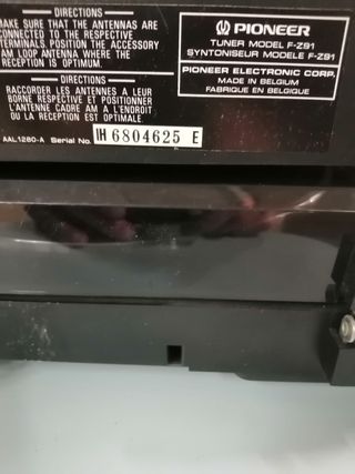 Pioneer Radio AM/FM Tuner-mod. F-791 Turner disque