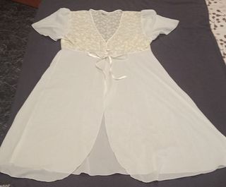 Bata camisón mujer elegante fina encaje