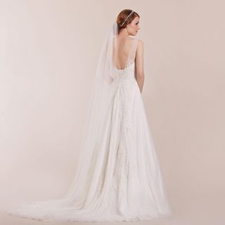 Vestido Novia T 42 Corte A Blanco Natural 