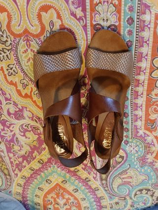 Sandalias tacón Abril piel 41