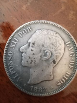 Moneda 5 Pesetas Alfonso XII 1884