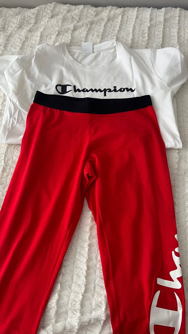 Conjunto Champion - Rojo y Blanco