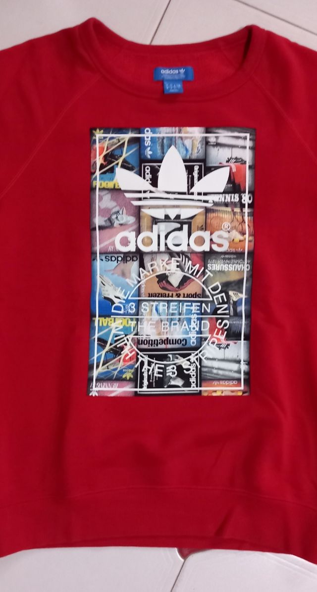 Felpa Adidas rossa