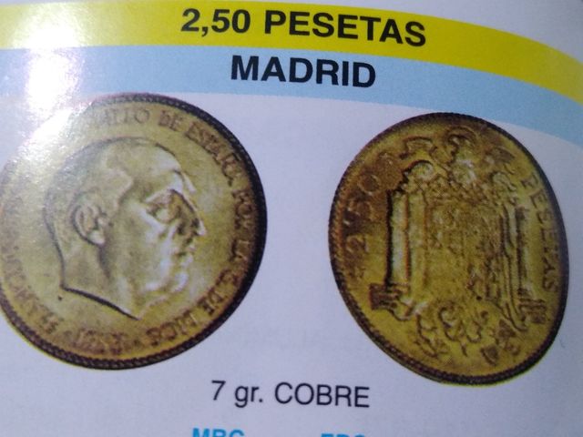 Monedas de 2,5 pesetas 