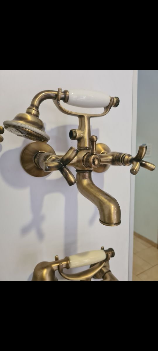 Grifería baño-ducha latón antiguo