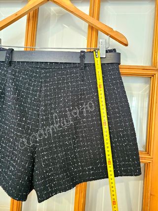 Falda pantalón Zara negra cinturon L