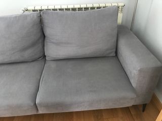 Sofá chaise longue gris - 3 plazas