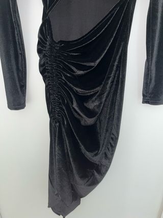 Vestido terciopelo negro - Talla XS