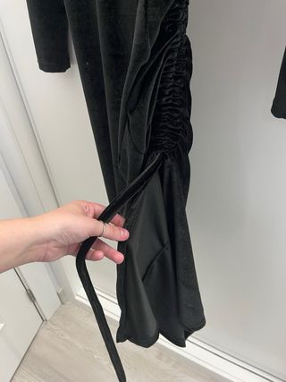 Vestido terciopelo negro - Talla XS