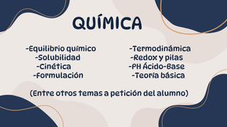 PROFESOR CLASES DE REPASO QUÍMICA MATES, BCN y TGN