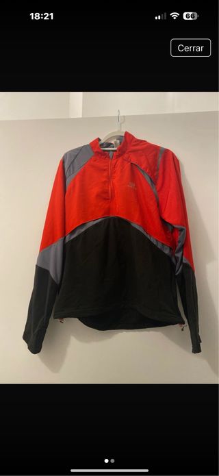 Sudadera KALENJI hombre roja-gris