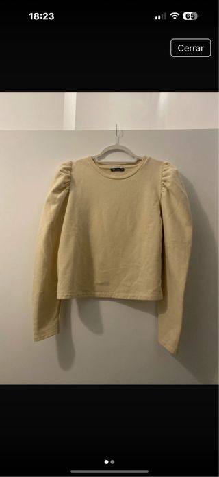 Sudadera ZARA beige - mangas globo
da poca talla 