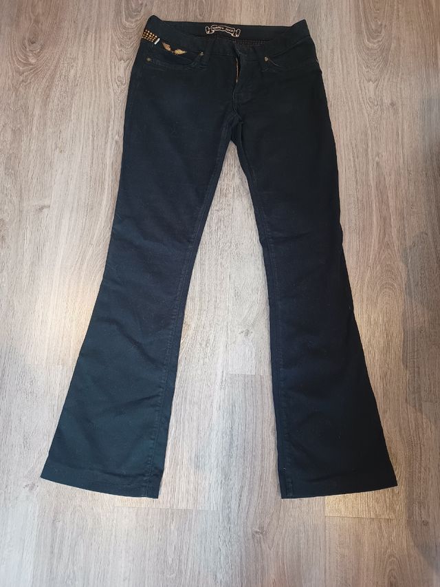 Pantalones Robin's Jean negros, talla 38