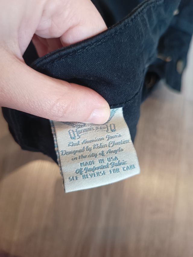 Pantalones Robin's Jean negros, talla 38