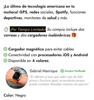 HM21-Ultra2 Smartwatch LAXASFIT - 2 correas