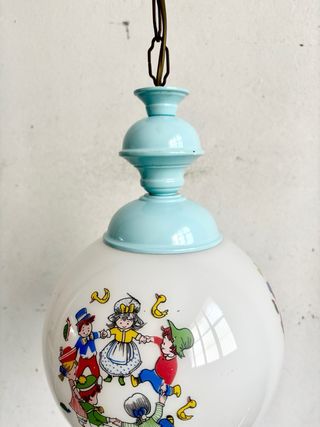 Lampadario vintage anni 50 vetro cameretta bimbi