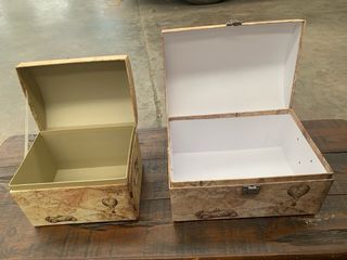 2 bauli in cartone vintage