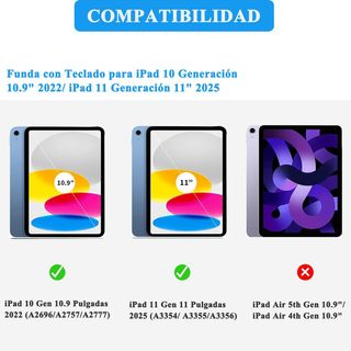 Funda con Teclado iPad 10 y 11.a Generación
