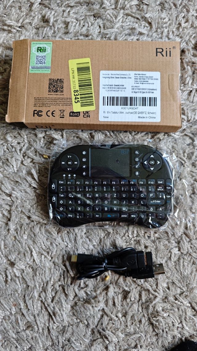 Teclado Rii Mini QWERTY inalámbrico