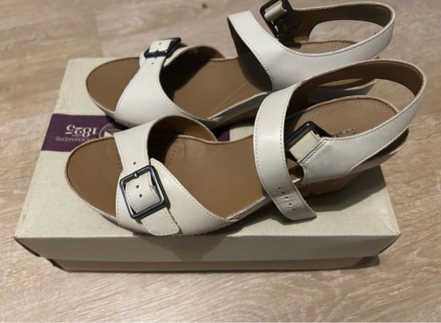 Sandalias Clarks mujer blancas - 37.5