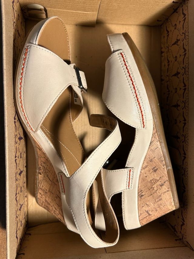 Sandalias Clarks mujer blancas - 37.5