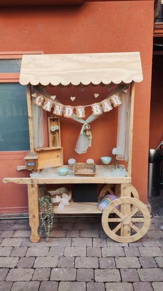 Candy Bar carrito madera