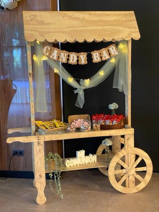 Candy Bar carrito madera