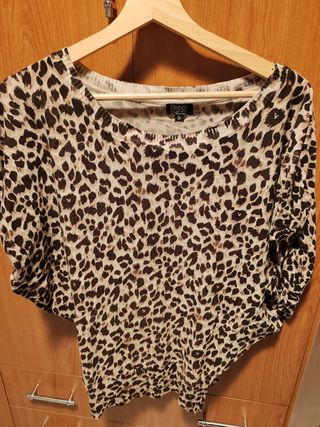 Jersey leopardo Blanco Tricot - Talla M