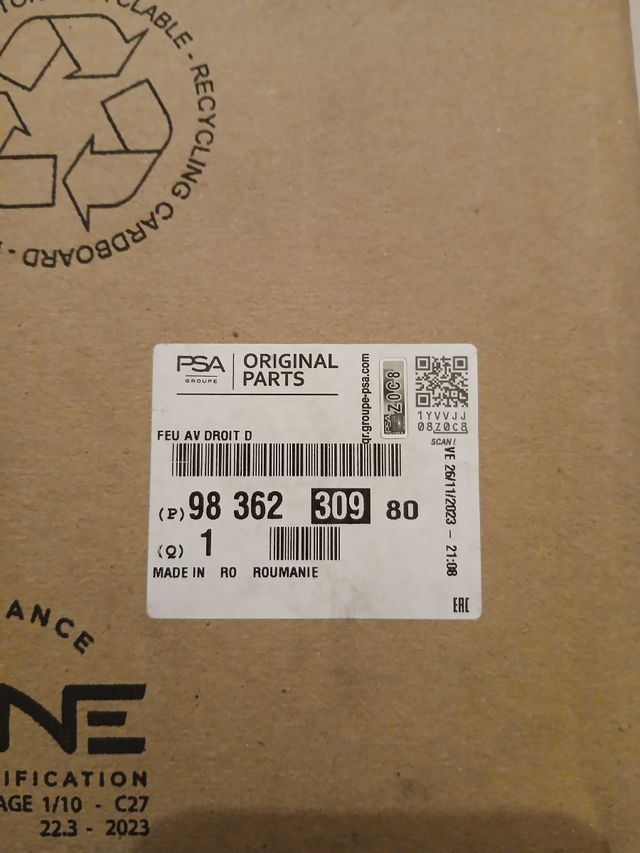 Faro diurno Peugeot 3008 delantero izquierdo