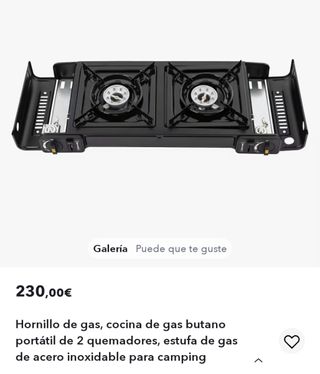 Cocina gas butano portátil 2 fuegos.esta nuevo 