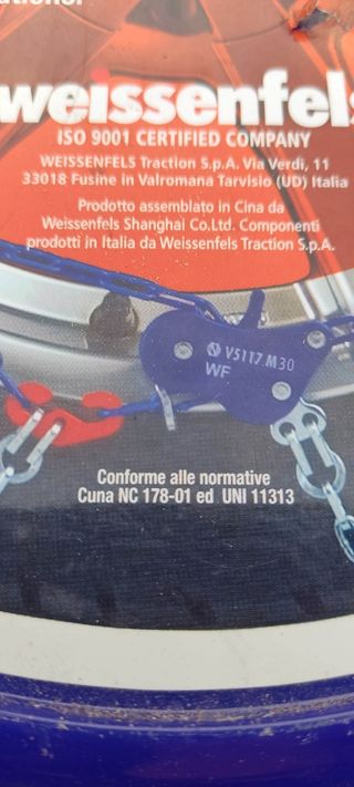 2505121942 catene da neve omologate gruppo 6 