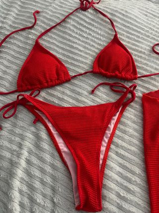 Bañador rojo 3 piezas