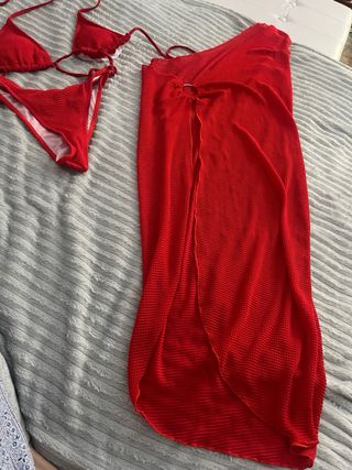Bañador rojo 3 piezas