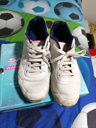 Zapatillas Skechers blancas hombre