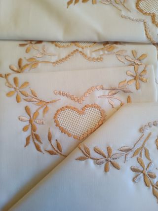 Juego de sabanas antiguas Terlenka Matrimonio N-1