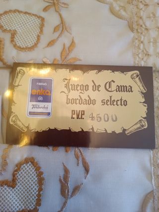 Juego de sabanas antiguas Terlenka Matrimonio N-1