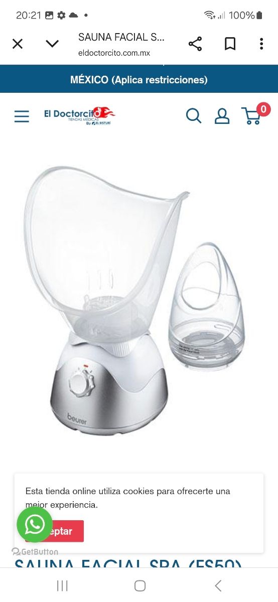 Sauna facial Beurer FS50 - cuidado facial