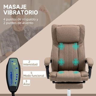 Silla de Oficina con 6 Puntos de Masaje Vibratoria