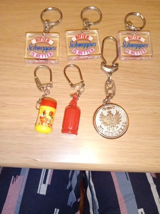 Llaveros vintage Schweppes & Cola bitter scweppes